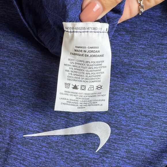 Nike Element Running Pullover Mens XXL Dri-Fit Blue Reflective Long Sleeve - Picture 4 of 14